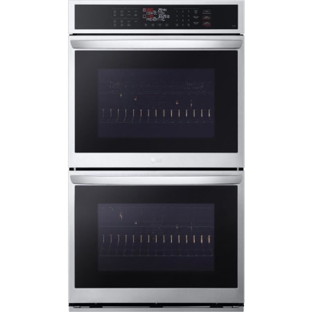 LG 30 Inch Wide 9.4 Cu. Ft. Fingerprint Resistant Electric Double Oven with Air Fry and EasyClean PrintProof Stainless Steel