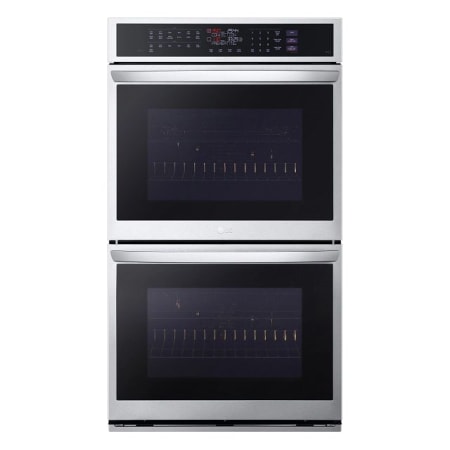 LG 30 Inch Wide 9.4 Cu. Ft. Fingerprint Resistant Electric Double Oven with Broil and Self-Clean Stainless Steel