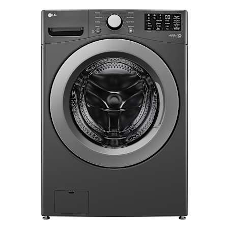 LG 27 Inch Wide 5 Cu. Ft. Energy Star Certified Front Loading Washing Machine with Tub Clean System Middle Black