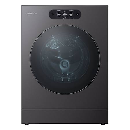 LG 29 Inch Wide 5.8 Cu. Ft. Energy Star Certified Front Loading Washing Machine Brushed Black Steel