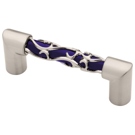Satin Nickel and Blue