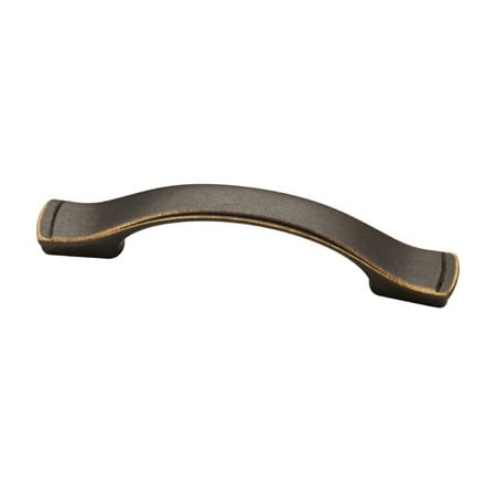 Liberty Hardware Step Edge 3-3/4 Inch Center to Center Handle Cabinet Pull Bronze with Gold Highlights