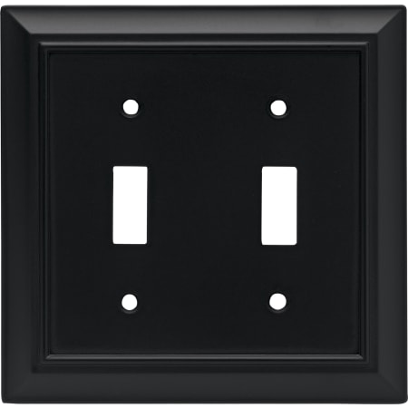 Liberty Hardware Architectural Series Double Wall Plate Matte Black