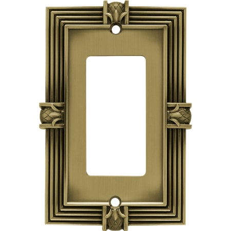 Liberty Hardware Pineapple Series Single Decorator Wall Plate Tumbled Antique Brass