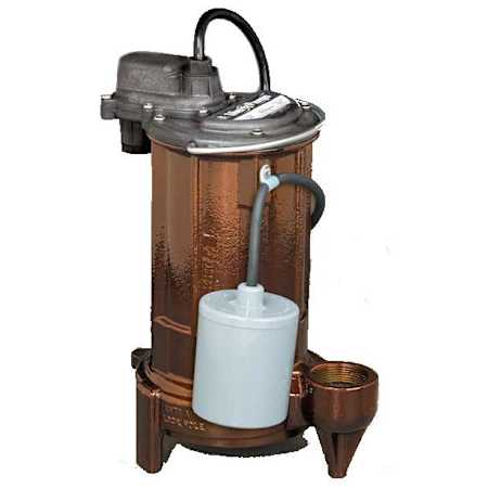 Liberty Pumps 3/4 HP Cast Iron Submersible Sump / Effluent Pump with Piggyback Tether Float (208-230V) N/A