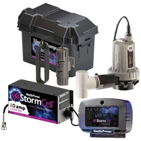 Liberty Pumps StormCell Standard Battery Backup Sump Pump (1830 GPH @ 10') with NightEye Wireless Alarm N/A