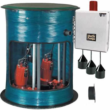 Liberty Pumps 2 HP D3648 Duplex Grinder Pump System (36" x 48" - 208/230V) N/A