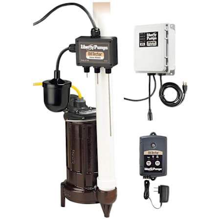 Liberty Pumps 1/3 HP Cast Iron Elevator Sump Pump System with OilTector Control and Alarm N/A