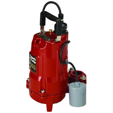 Liberty Pumps 6/10 HP Cast Iron Effluent Pump with Piggyback Tether Float (35' Cord) N/A