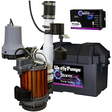 Liberty Pumps 1/3 Primary (237) and StormCell (10A) Battery Backup Sump Pump System N/A