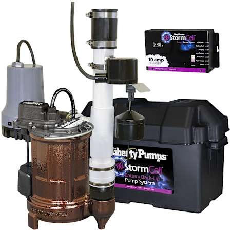 Liberty Pumps 1/3 Primary (257) and StormCell (10A) Battery Backup Sump Pump System N/A