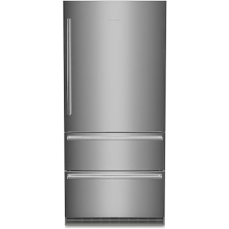 Liebherr 36 Inch Wide 19.5 Cu. Ft. Energy Star Certified Right Hinge Bottom Freezer Refrigerator with DuoCooling and Telescopic Rails Stainless Steel