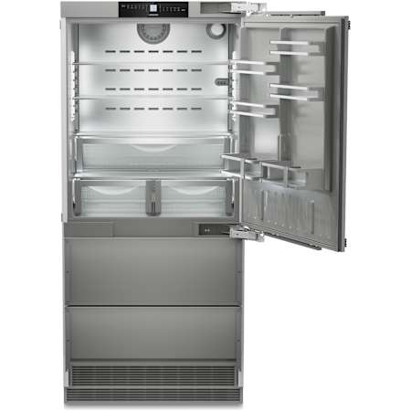 Liebherr 36 Inch Wide 19.5 Cu. Ft. Energy Star Certified Right Hinge Panel Ready Bottom Freezer Refrigerator with DuoCooling and Telescopic Rails Panel Ready