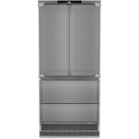 Liebherr 36 Inch Wide 19.5 Cu. Ft. Energy Star Certified Panel Ready French Door Refrigerator with DuoCooling and Telescopic Rails Panel Ready