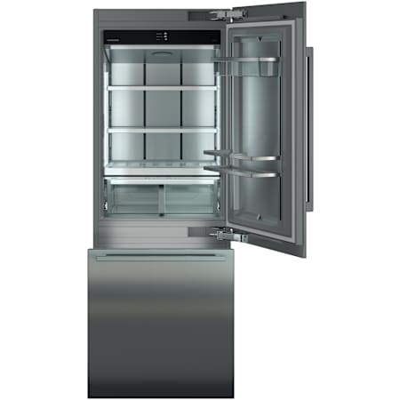 Liebherr Monolith 30 Inch Wide 14.5 Cu. Ft. Energy Star Certified Right Hinge Panel Ready Bottom Freezer Refrigerator with DuoCooling and BioFresh-Plus Panel Ready