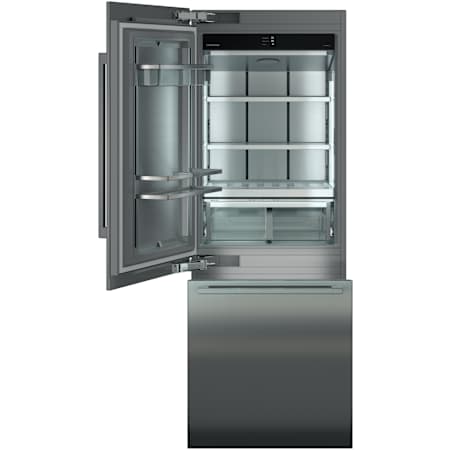 Liebherr Monolith 30 Inch Wide 14.5 Cu. Ft. Energy Star Certified Left Hinge Panel Ready Bottom Freezer Refrigerator with DuoCooling and BioFresh-Plus Panel Ready