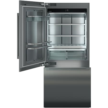 Liebherr Monolith 36 Inch Wide 18.1 Cu. Ft. Energy Star Certified Left Hinge Panel Ready Bottom Freezer Refrigerator with DuoCooling and BioFresh-Plus Panel Ready