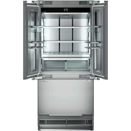 Liebherr Monolith 36 Inch Wide 18 Cu. Ft. Energy Star Certified Panel Ready French Door Refrigerator with DuoCooling and BioFresh-Plus Panel Ready