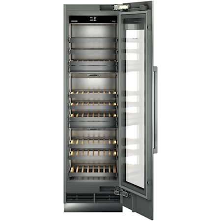 Liebherr Monolith 24 Inch Wide 100 Bottle Capacity Panel Ready Right Hinge Built-In Wine Cooler with SoftSystem and InfinitySwipe Panel Ready