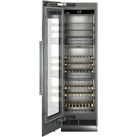 Liebherr Monolith 24 Inch Wide 100 Bottle Capacity Panel Ready Left Hinge Built-In Wine Cooler with SoftSystem and InfinitySwipe Panel Ready