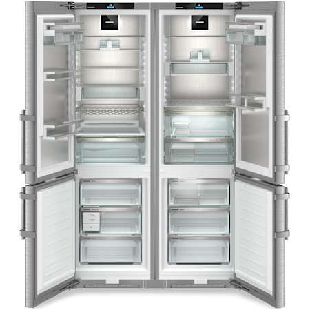 Liebherr 48 Inch Wide 23.5 Cu. Ft. Energy Star Certified Fingerprint Resistant Bottom Freezer Refrigerator with DuoCooling and BioFresh Stainless Steel