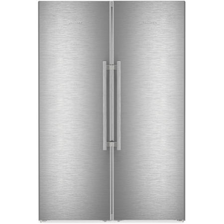 Liebherr 48 Inch Wide 23.5 Cu. Ft. Energy Star Certified Fingerprint Resistant Freezerless Refrigerator and All Freezer with InfinitySpring and BioFresh Stainless Steel