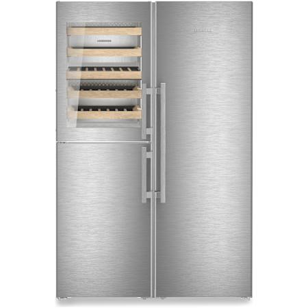 Liebherr 48 Inch Wide 24.4 Cu. Ft. Energy Star Certified Fingerprint Resistant All Refrigerator and Bottom Freezer Wine Cooler with InfinitySpring and BioFresh Stainless Steel