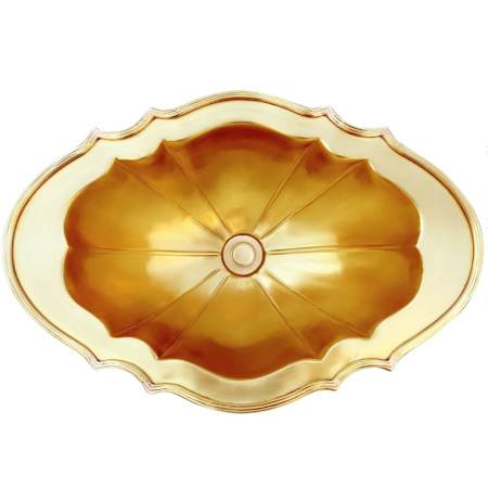 Linkasink 18.625" x 12.5 x 6.5" Taxco Smooth Metal Sink Satin Unlacquered Brass