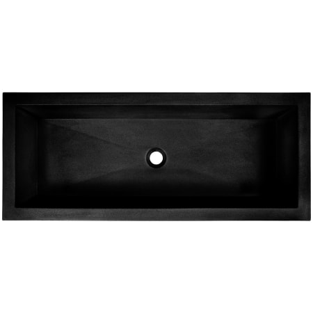 Linkasink Trough 36" Rectangular Concrete Drop In Bathroom Sink Black Concrete