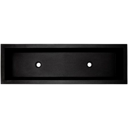 Linkasink Trough 48" Rectangular Concrete Drop In Bathroom Sink Black Concrete