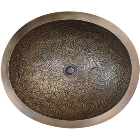 Linkasink Cast Bronze 18-1/2" Oval Yellow Bronze Vessel Bathroom Sink Antique Bronze