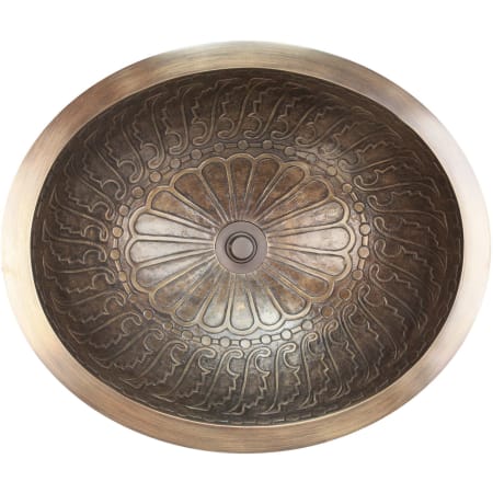 Linkasink Cast Bronze 18-1/2" Oval Yellow Bronze Drop In, Undermount, or Vessel Bathroom Sink Antique Bronze