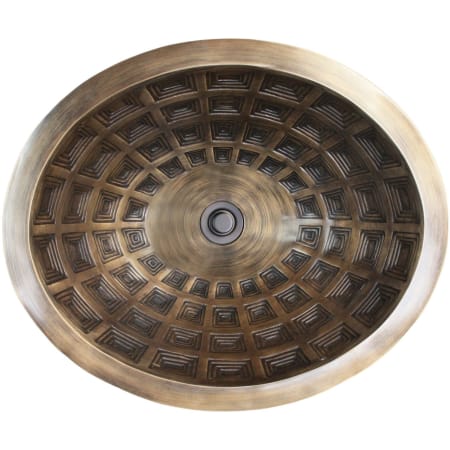 Linkasink Cast Bronze 18-1/2" Oval Yellow Bronze Drop In, Undermount, or Vessel Bathroom Sink Antique Bronze