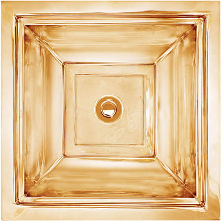 Linkasink Vintage Jeweler 16" Square Drop In or Undermount Bathroom Sink Polished Brass