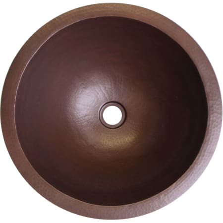 Linkasink Hammered Metals 13-1/2" Circular Drop In or Undermount Bathroom Sink Dark Bronze