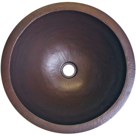 Linkasink Hammered Metals 16" Circular Drop In or Undermount Bathroom Sink Dark Bronze