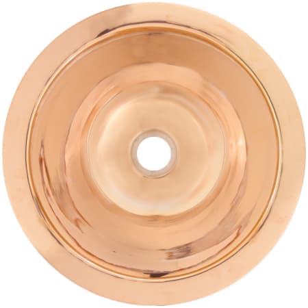 Linkasink Smooth Small Round 13-1/2" Circular Brass Drop In Bathroom Sink Polished Unlacquered Rose Gold / Copper