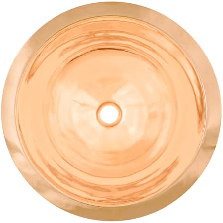 Linkasink Smooth Large Round 16" Circular Brass Drop In Bathroom Sink Polished Unlacquered Rose Gold / Copper