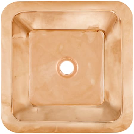 Linkasink Smooth Small Square 16" Square Brass Drop In Bathroom Sink Polished Unlacquered Rose Gold / Copper