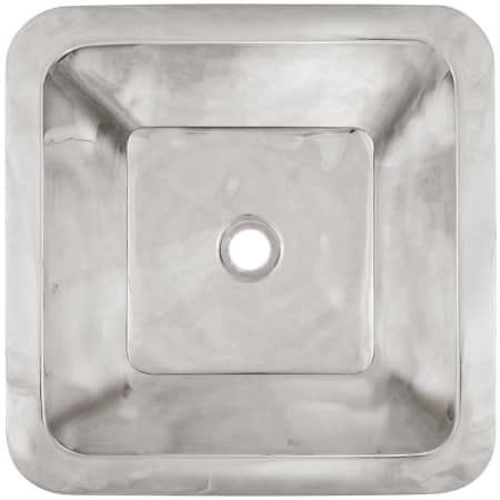 Linkasink Smooth Large Square 20" Square Brass Drop In Bathroom Sink Polished Stainless Steel