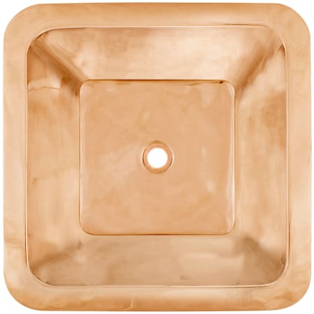 Linkasink Smooth Large Square 20" Square Brass Drop In Bathroom Sink Polished Unlacquered Rose Gold / Copper