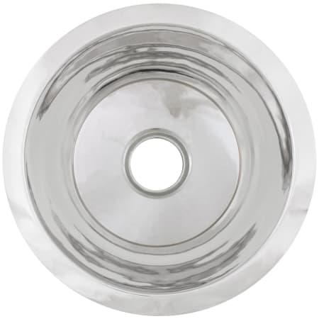 Linkasink Smooth Small Round Flat Bottom Undermount Single Basin Bar Sink Polished Stainless Steel