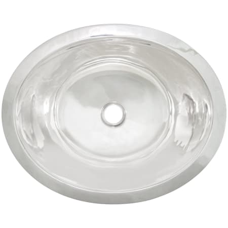 Linkasink Smooth Small Oval 17-1/2" Oval Brass Drop In Bathroom Sink Polished Stainless Steel