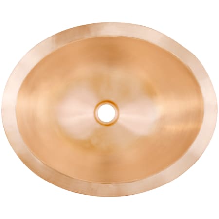 Linkasink Smooth Small Oval 17-1/2" Oval Brass Drop In Bathroom Sink Satin Unlacquered Rose Gold