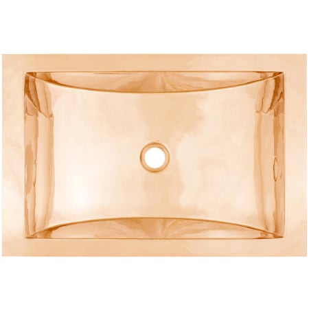 Linkasink Smooth Rectangular Crescent Sink 21" Rectangular Brass Drop In Bathroom Sink Polished Unlacquered Rose Gold