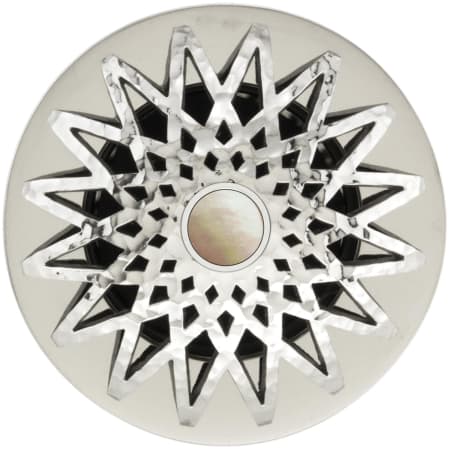 Linkasink Star Drain Assembly - Less Overflow Polished Hammered Stainless Steel