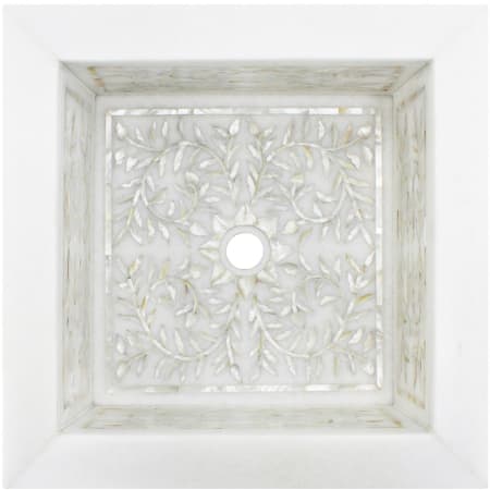 Linkasink 17-1/2" Undermount Single Basin Mother of Pearl Inlay Bar Sink White