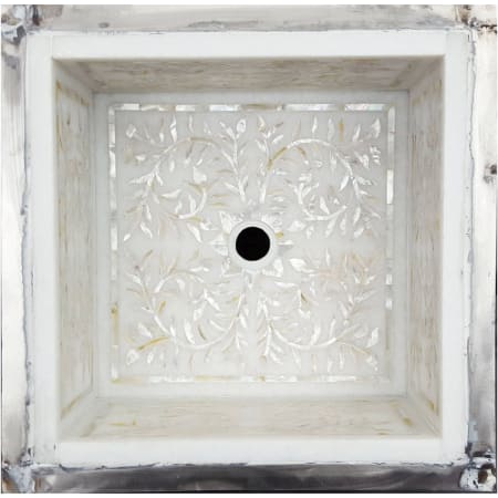 Linkasink 17-1/2" Undermount Single Basin Mother of Pearl Inlay Bar Sink White