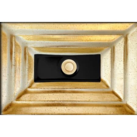 Linkasink Artisan Glass Medium Rectangle Sink with Black Window Gold
