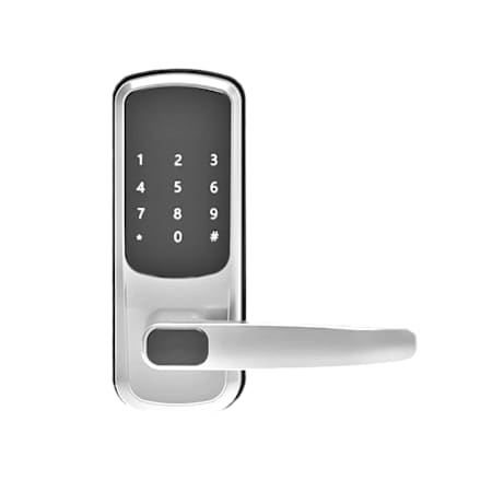 Linnea Command S Electronic Keyless Entry Touchscreen Lever with WiFi and Bluetooth Marine Silver